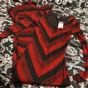 Red and Black Maxi Dress